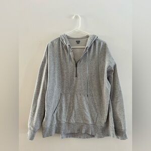 Aerie Women’s Half Zip-Up Grey Sweater